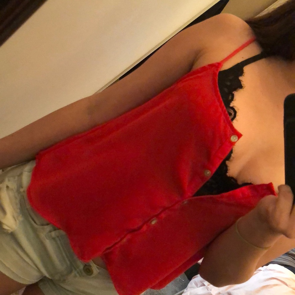 Red Button down - Picture 2 of 2